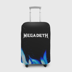 Чехол для чемодана 3D Megadeth blue fire