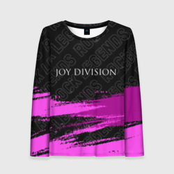 Женский лонгслив 3D Joy Division rock Legends: символ сверху