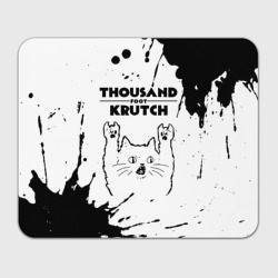 Прямоугольный коврик для мышки Thousand Foot Krutch рок кот на светлом фоне
