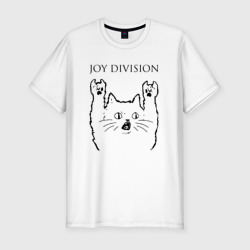 Мужская футболка хлопок Slim Joy Division - rock cat