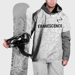 Накидка на куртку 3D Evanescence glitch на светлом фоне: символ сверху