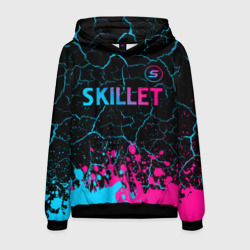 Мужская толстовка 3D Skillet - neon gradient: символ сверху