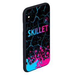 Чехол для iPhone XS Max матовый Skillet - neon gradient: символ сверху - фото 2