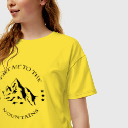 Женская футболка хлопок Oversize Возьми меня в горы - фото 2