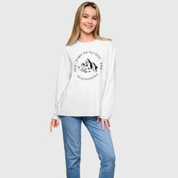 Женский лонгслив oversize хлопок Возьми меня в горы - фото 2