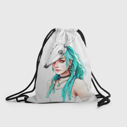 Рюкзак-мешок 3D Девушка с черепом оленя