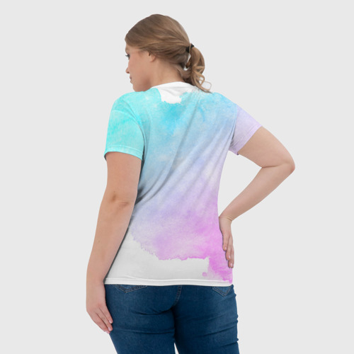 Женская футболка 3D с принтом Роза Блэкпинк, вид сзади #2