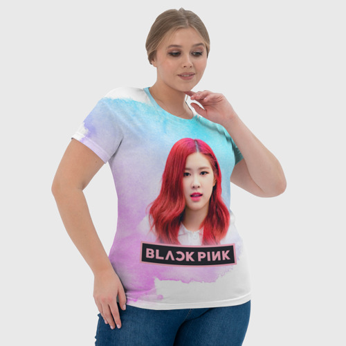 Женская футболка 3D с принтом Роза Блэкпинк, фото #4