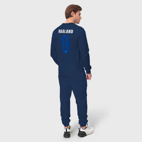 Мужской костюм хлопок Эрлинг Холанд Манчестер Сити форма 23-24, цвет темно-синий - фото 4