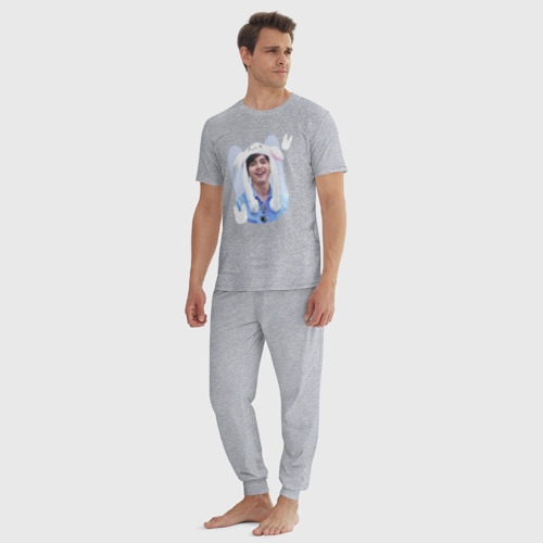 Мужская пижама хлопок с принтом Pon Nawasch, вид сбоку #3