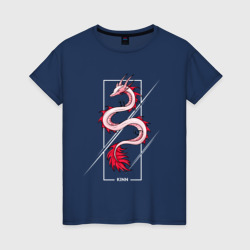 Женская футболка хлопок Kinn дракон
