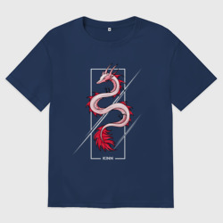 Женская футболка хлопок Oversize Kinn дракон