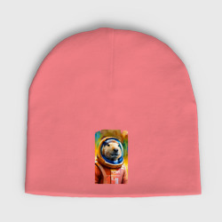 Мужская шапка демисезонная Capybara astronaut - NASA - neural network
