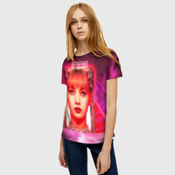 Женская футболка 3D Lisa Blackpink space - фото 2