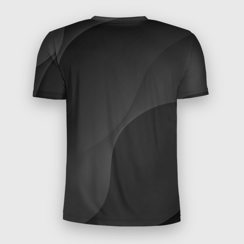 Мужская футболка 3D Slim с принтом Jisoo black, вид сзади #1