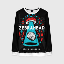 Женский свитшот 3D Zebrahead brains invaders