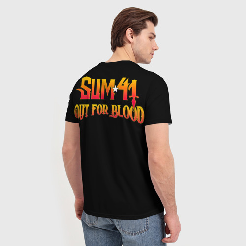 Мужская футболка 3D Sum41 - Out for blood, цвет 3D печать - фото 4