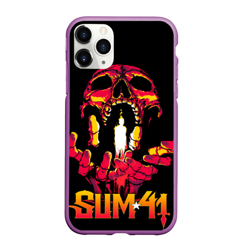 Чехол для iPhone 11 Pro Max матовый Sum41 - Out for blood, цвет фиолетовый