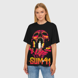 Женская футболка oversize 3D Sum41 - Out for blood - фото 2