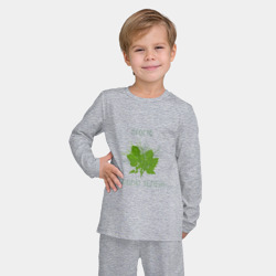 Детская пижама с лонгсливом хлопок Просто люблю зелень - фото 2