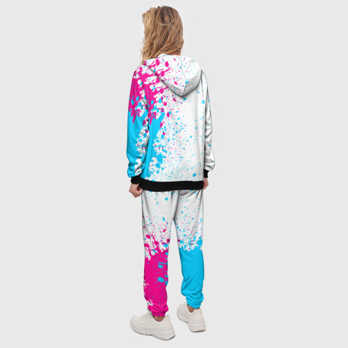 Женский костюм с толстовкой 3D Akira neon gradient style: по-вертикали, цвет черный - фото 4