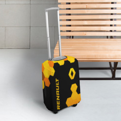 Чехол для чемодана 3D Renault - gold gradient: надпись, символ - фото 2
