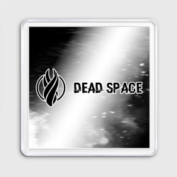 Магнит 55*55 Dead Space glitch на светлом фоне: надпись и символ