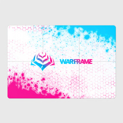 Магнитный плакат 3Х2 Warframe neon gradient style: надпись и символ