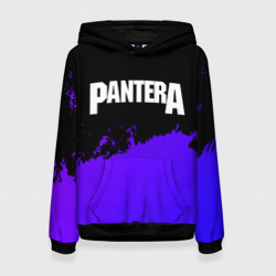 Женская толстовка 3D Pantera purple grunge