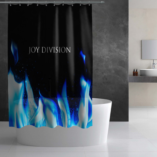 Штора 3D для ванной Joy Division blue fire - фото 2