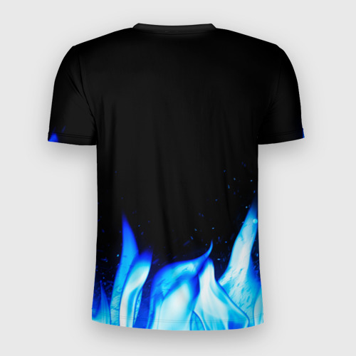 Мужская футболка 3D Slim Joy Division blue fire, цвет 3D печать - фото 2