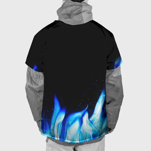 Накидка на куртку 3D Joy Division blue fire, цвет 3D печать - фото 2