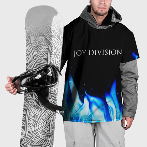 Накидка на куртку 3D Joy Division blue fire, цвет 3D печать