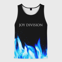 Мужская майка 3D Joy Division blue fire