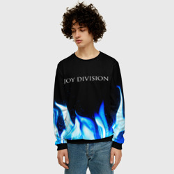 Мужской свитшот 3D Joy Division blue fire - фото 2