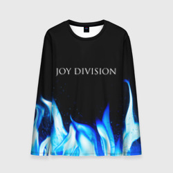 Мужской лонгслив 3D Joy Division blue fire