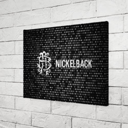 Холст прямоугольный Nickelback glitch на темном фоне: надпись и символ - фото 2