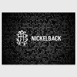 Поздравительная открытка Nickelback glitch на темном фоне: надпись и символ