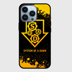 Чехол для iPhone 13 Pro System of a Down - gold gradient