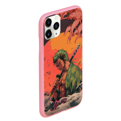 Чехол для iPhone 11 Pro Max матовый Зоро на закате - One Piece - фото 2