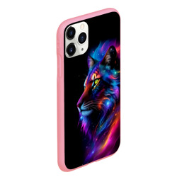 Чехол для iPhone 11 Pro Max матовый Лев в космосе и звезды - фото 2