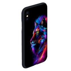 Чехол для iPhone XS Max матовый Лев в космосе и звезды - фото 2