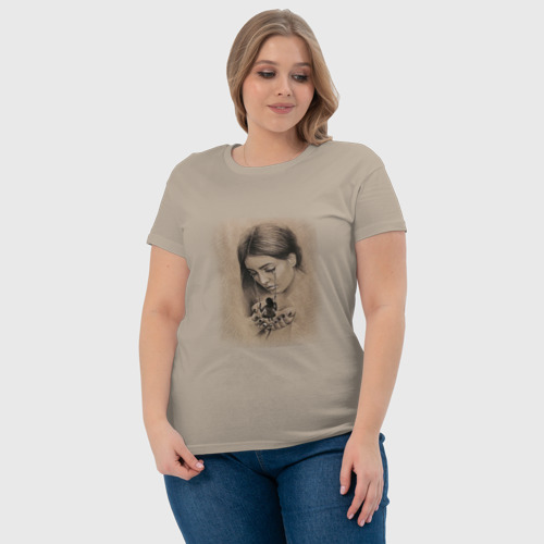 Женская футболка хлопок с принтом Качели на слезах, фото #4