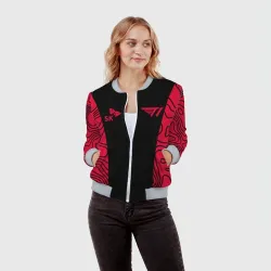 Женский бомбер 3D T1 форма red - фото 2