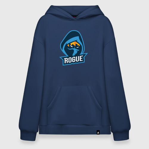 Худи SuperOversize хлопок Rogue logo, цвет темно-синий
