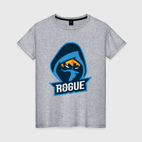 Женская футболка хлопок с принтом Rogue logo, вид спереди #2