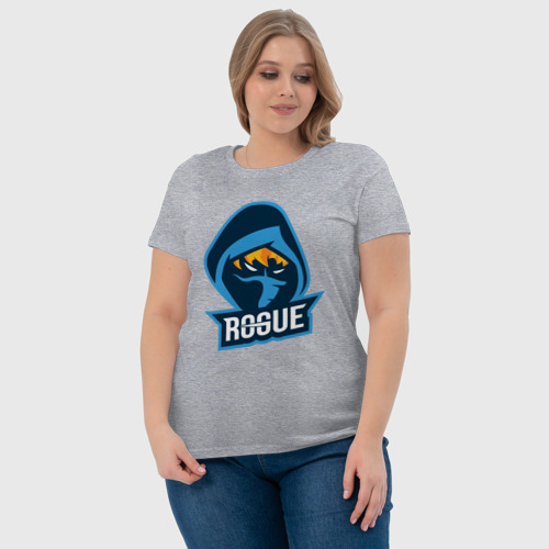 Женская футболка хлопок с принтом Rogue logo, фото #4