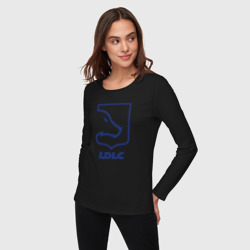 Женский лонгслив хлопок Ldlc OL logo blue - фото 2