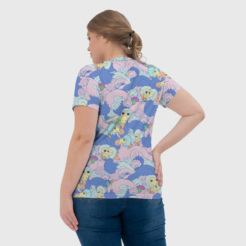 Женская футболка 3D с принтом Грифончики, вид сзади #2
