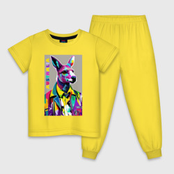 Детская пижама хлопок Kangaroo - Australia - pop art